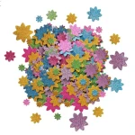 Glitter Foam Flower Shapes Stickers, Self-Adhesive Stickers Arts Crafts Supplies for Greeting Cards DIY Scrapbooking Cards Toys