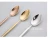 Import Gold silver rose gold silverware 5 Piece Stainless Steel 304 square shape Flatware Set Fork Spoons Knife teaspoon for wedding from China