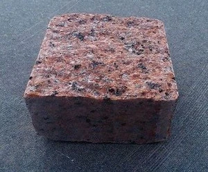 GR6 split flamed hammered cheap natural red stone granite paving setts bricks block