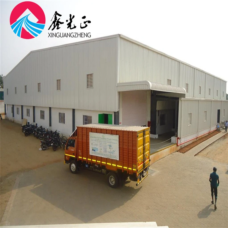 Grain Storage Warehouse Metallic Roof Prefabricated Steel Structure