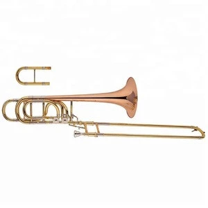 Great Quality  Rose brass Bell Yellow Brass Slide Trombone professional brass instrument