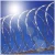 Import GUANDA Concertina Coil Wire CBT type, galvanized crossed razor barbed wire with clips from China