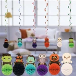 Halloween decorations hotel restaurant window venue layout props cartoon horror paper flag