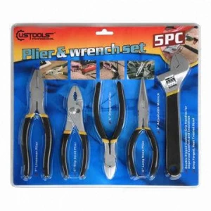 hand tool kit hand tool kit High Quality 5-piece Pliers And Wrench Set, Micro-Nickel Plating