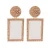 HANSIDON Fashion Glass Dangle Earrings For Women Shiny Rhinestone Square Pendant Drop Ear Jewelry Girl Gifts