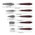 HAOFENG 5pcs Mixed Stainless Steel Painting Palette Knife with Plastic Handle Scraper Spatula Art Supplies for Artist Canvas