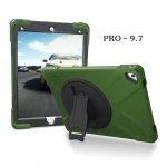 Hard plastic swivel stand case for iPad pro 9.7 case dual layers kids safety tablet cover