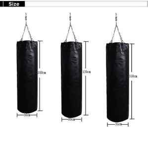 Heavy Free Standing Boxing Punching Fitness Gym Workout Kick Training Empty PU Leather Sand Bag