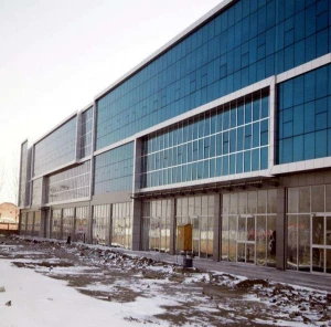 hidden  aluminum frame  insulated Low-e glass curtain wall for building exterior wall cladding