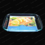 High borosilicate glass bakeware glass tray baking unique shallow baking pan
