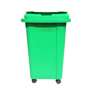 High capacity 50L 120L 240L moving plastic trash can /moving ash containers /plastic waste bin
