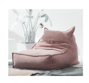 High-end linen pink Grey giant adult bean bags chair without beans for living room bedroom study