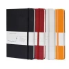High End Low MOQ Free Sample A5 Red PU Leather Hardcover Branded Blank Thick Paper Custom Notebook For Office Supply