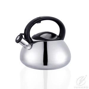High Quality 2.6QT Silver Color Stainless Steel Whistling Kettle