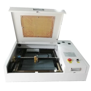 High quality 4040 acrylic laser engraving machine with CO2 50W laser tube  square rail and 400*400mm honeycomb working table