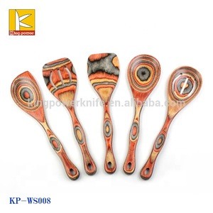 High Quality Colourful Cooking Wooden Kitchen Utensils