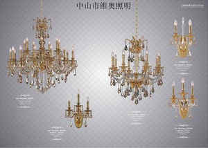 High quality crystal chandelier lighting for hotel home decoration VOL