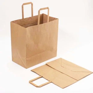 high quality Custom For Food Grade Kraft Paper Bag Recycled Brown Paper Bag With Logo Printed Kraft Paper Bag