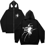 High Quality Custom Vintage Spider Letter Print Hoodie Winter Plus Velvet Hoodie Men And Women Loose Hoodie Coat For Street Wear