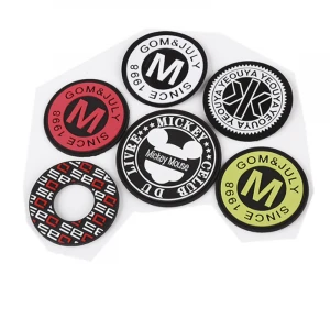 High Quality Eco-Friendly PVC soft silicone Custom Logo Printed patch embossed labels for clothes