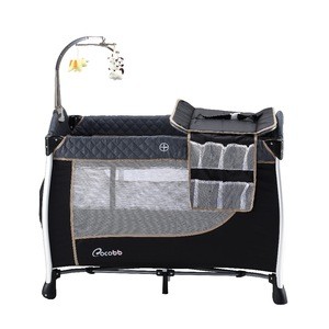 High Quality Folding Baby Travel Cot Baby Play Playard Baby Playpen With Changing Table, Cute Toys