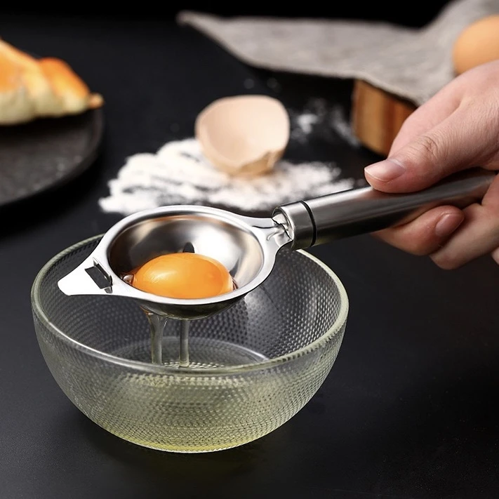 High Quality Food Grade Egg Yolk Separators Egg White Separator 18/10 Stainless Steel Egg Separator