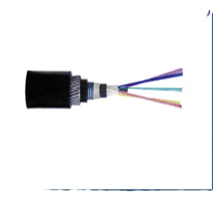 high quality GYTA53-G652D optical fiber,24 core single mode fiber optic cable polyester fiber