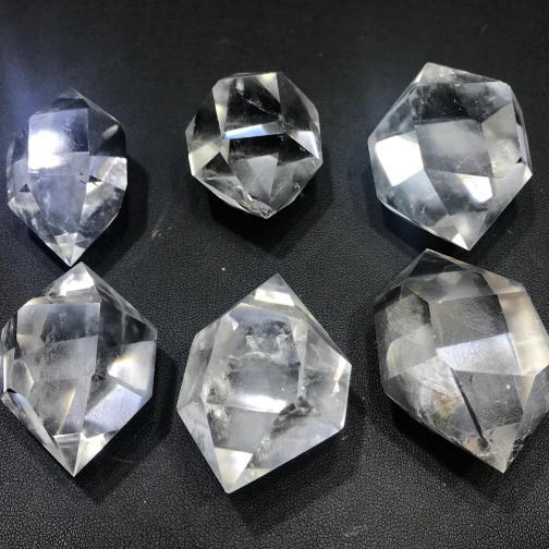 High quality healing natural clear crystal quartz double points for sale