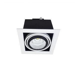 High quality led residential lighting 20w dimmable black led grille downlight