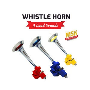High quality loud air horn whistle horn 24v iron chrome coated trumpet