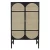 Import High Quality Modern Bedroom Furniture Handmade Rattan Black Wardrobe Cabinet from China