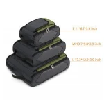 high quality nylon travel luggage organizer pack compression cube set