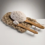 High quality Pumice stone with handle pine wood