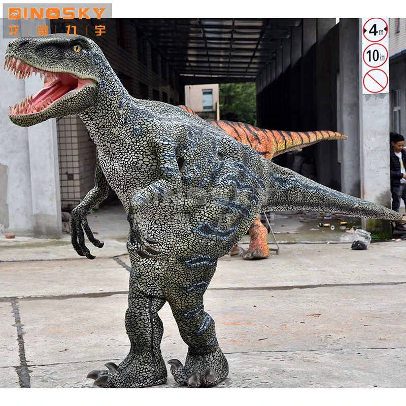 High Quality Simulation Realistic raptor dinosaur costumes for adult