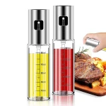 High-quality Small Stainless steel Glass Olive Oil And Vinegar Sprayer Dispenser Bottle For Olive Oil