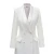 Import High Quality Tea-Length Straight Ivory V-Neck Fashion Satin Coat Suit Casual Party Wear Evening Dress from China