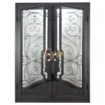 High quality wrought iron entry doors simple sliding door wrought iron gate design