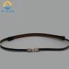 High sales quantity custom women PU full grain leather belt with alloy buckle made in China