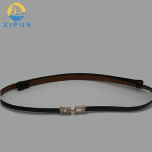 High sales quantity custom women PU full grain leather belt with alloy buckle made in China