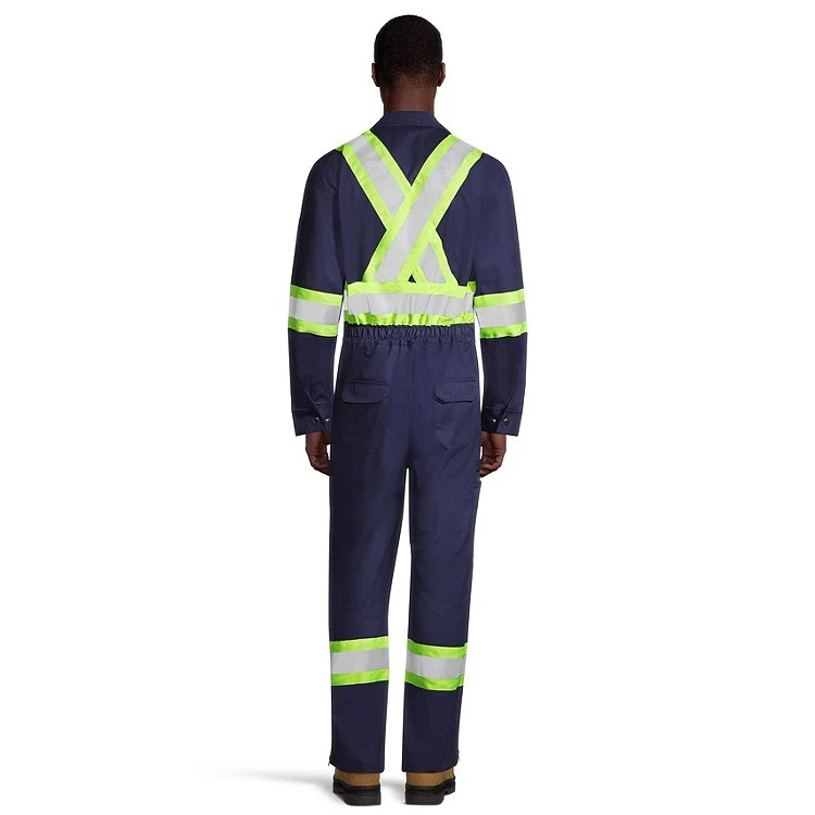 High Visibility Work Uniform Sets Fireproof Function Safety Protective Workwear Clothes with Reflective Tape