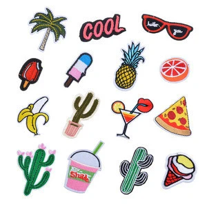 Hoomall Mixed Iron On Patches For Clothing Embroidery Patch Summer Fabric Badge Stickers For Clothes Jeans Decoratis/shoes