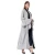 Import Hot long sleeve white and black striped kimono dress muslim ethnic clothing fabric modest pakistan abaya from China