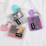 Hot Sale Ins Pop Wallet Bangtan Wallet Bling Bling Transparent PVC ID Card Wallet