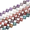Hot Sale Product Diagonal Square Beads Natural Bloodstone, Ocean Agate in Loose Gemstone