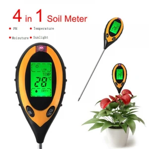 Hot sale soil survey instrument soil PH moisture temperature sunlight 4 in 1 soil meter tester