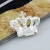 Import Hot Sale Wedding Bridal  Crown Brooch Shinning Clear Rhinestone Silver Plated king Cross Pin Brooch from China