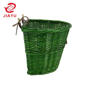 Hot sale Wholesale wicker woven delicate front bike bicycle basket for dogs pets