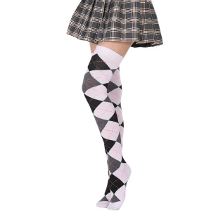 Hot Sell Fashion Comfortable Women Socks High Quality Girls Spring Cotton Thigh High Over Knee Socks