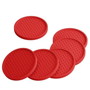 Hot sell silicone cup pads antislip  silicone coaster pad mat