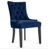 Hot selling blue velvet dining chair/modern velvet restaurant chair